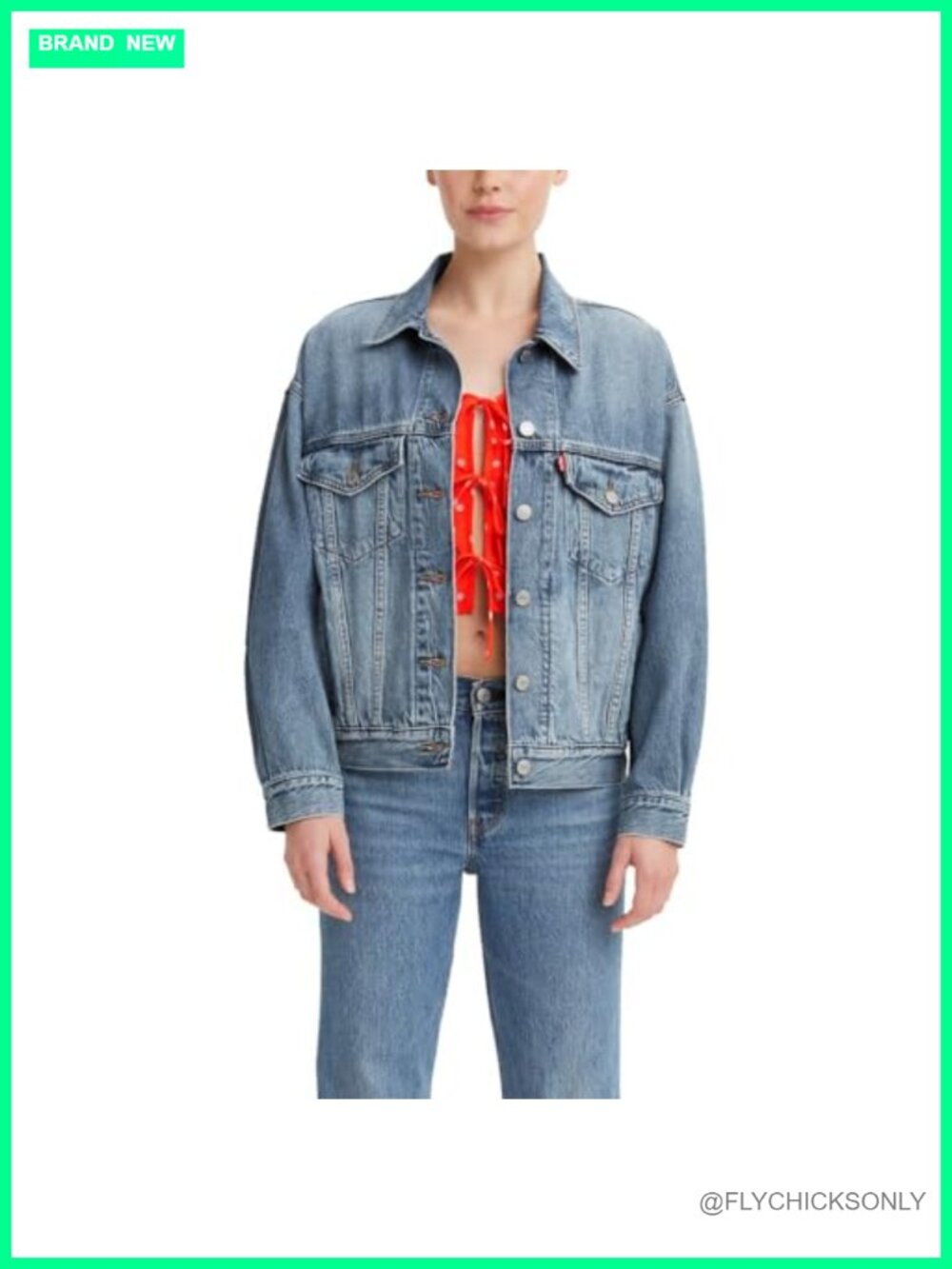 Levi's 90s Trucker Denim Jacket Relaxed Fit Recycled Cotton Long Sleeve